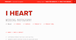 Desktop Screenshot of iheart-weddingphotography.com